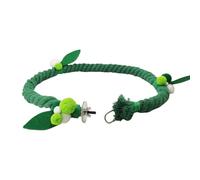 Corde D'escalade Pour Perroquet - Support Souple De 100 Cm, Torsadé En Coton Vert, Crochet D'extrémité En Métal Avec Forme Réglable | Perchoir En Cage Pour Perruches, Perruches, Calopsittes, Inséparab