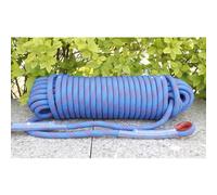 Corde d'escalade statique avec crochets en acier - Corde d'extérieur de 18 mm pour randonnée, sécurité, sauvetage, parachute - Disponible en 50 m, 100 m, 120 m, 139,9 m, 160 m, 180 m, 200 m