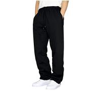 Corde desserrant la Taille Pantalon de Poche de Couleur Unie Pantalon de Sport Ample Tenue Cuisine Homme Grands Joggeurs Hommes