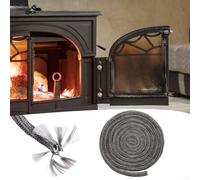 Corde d'étanchéité en fibre de verre avec kit, cordon d'étanchéité pour brûleur à bois, cheminée, chaudière, poêle à granulés et four industriel (2,5 m x 8 mm)