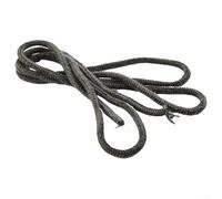 Corde d'étanchéité en fibre de verre pour poêle à bois, 10/12 mm x 2 m, noir pour poêle à bois, cheminée, chaudière et porte de four (10 mm)