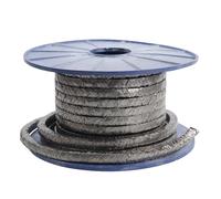 Corde d'étanchéité tressée en graphite, 5 mètres, 3 x 3 mm à 20 x 20 mm, for garniture mécanique d'arbre de vanne de pompe, 1 pièce(16x16mm)