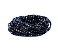 Corde d'extension de 25 m de diamètre 8 mm,Corde en caoutchouc pour bâche de remorque, élastique de tension, sangles de tension, sangle de fixation, pour le transport, fixation de charge (noir)