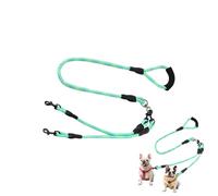 Corde Double Chiot Poignée Ergonomique Rotative 360° | Corde Double pour Promenade Toutes Tailles Balade Course Camping Plage Jardin Traversée Rivière