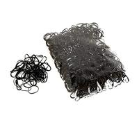 Corde Élastique 1000pcs support de cheveux transparent en caoutchouc bandeau à cheveux en silicone solon de queue de queue d'élastique TPU Cravate Anneaux Accessoires for cheveux Corde Élastique Noir(
