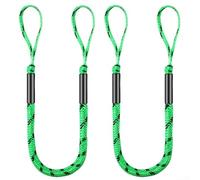 Corde élastique de 1,2 m pour un amarrage facile des kayaks et jet-skis - Design extensible jusqu'à 1,5 m (2 pièces) - Noir