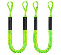 Corde élastique de 1,2 m pour un amarrage facile des kayaks et jet-skis, design extensible jusqu'à 1,5 m (2 pièces vert jaune)