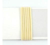 Corde élastique en polyamide 20/40 m 3/5 mm avec noyau huilé, ruban de dentelle, anneau pour cheveux, sangle d'oreille, cordon élastique décoratif, ruban en caoutchouc, accessoire - Blanc denta