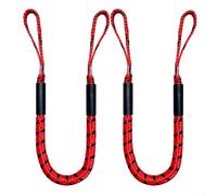 Corde élastique extensible pour petits bateaux de 1,2 m de long, s'étend facilement jusqu'à 1,5 m (2 points rouges et noirs)