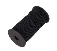Corde élastique noire de 4 mm - 100 mètres - Corde élastique extensible et durable pour kayaks, poteaux de tente, sacs à dos, projets de bricolage, couture, bateau, vélo et utilisation en extérieur