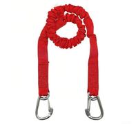 Corde élastique pour bateau de 0,9 m à 1,5 m avec boucles en acier inoxydable 304 pour kayaks, PWC, canoë, ancrage d'amarrage, noir (rouge)