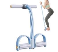 Corde élastique pour sit-up, pédale avec poignées avec corde de tension à 4 tubes pour bodybuilding, équipement de fitness à domicile, pour abdominaux, jambes, Core Stretching et entraînement
