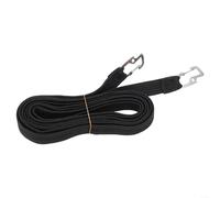 Corde élastique renforcée pour l'extérieur avec crochet en acier au carbone pour une sécurité de charge lourde (noir, 4 mètres)
