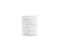 Corde Elastique Tendeur Élastique Blanc 2mm 30m, Sandow Elastique pour Tendeur Bache, Bagages, Camping, Kayak, Lacets De Chaussures, Projets De Bricolage (Blanc, 2MM X 30M)