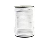 Corde Elastique Tendeur Élastique Noir 2mm 30m, Sandow Elastique pour Tendeur Bache, Bagages, Camping, Kayak, Lacets De Chaussures, Projets De Bricolage (Blanc, 6MM X 30M)