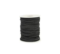 Corde Elastique Tendeur Élastique Noir 2mm 30m, Sandow Elastique pour Tendeur Bache, Bagages, Camping, Kayak, Lacets De Chaussures, Projets De Bricolage (Noir, 2MM X 30M)