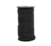 Corde Elastique Tendeur Élastique Noir 5mm 30m, Sandow Elastique pour Tendeur Bache, Bagages, Camping, Kayak, Lacets De Chaussures, Projets De Bricolage (Noir, 5MM X 30M)