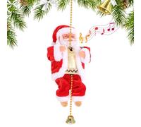 Corde électrique de Noël Grimper au Père Noël avec de la Musique 2024 Funny Santa Pringul Escalade to Christmas Tree Ornaments Santa Claus Poll pour la fête de la Porte Party Home Style 1, Jouet de N
