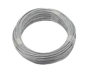 Corde en acier étamé par galvanisation dörner + helmer 190380 (Ø x L) 2 mm x 30 m gris