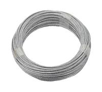 Corde en acier étamé par galvanisation dörner + helmer 190381 (Ø x L) 3 mm x 20 m gris