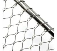 Corde en acier inoxydable robuste - Câble flexible anti-chute pour cages de zoo, sécurité des animaux domestiques, clôtures d'escalier, protection sportive - Maille argentée de 2 x 6 m, 2,5 mm