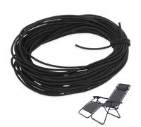Corde en Caoutchouc,6mm×15m Câble Extenseur, Câble de Tension Résistant Aux Intempéries, Noir Tendeur de Bagages, Voiture & Vélo Câble Extenseur élastique Cordon en Caoutchouc
