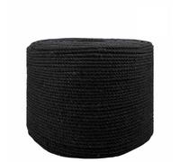 Corde en Coton 2 mm 100 m Noir, 2 Pieces, 100% Coton Naturel | Construction trois brins, texture souple, usage intérieur extérieur, projets DIY macramé, décoration maison, artisanat manuel