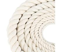 Corde en coton - 4 mm x 25 m - Corde épaisse - Pour bricolage, jardin, balcon, maison - Beige