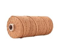 Corde en coton for macramé 3 mm 100 m for loisirs créatifs | Ficelle douce multicolore for suspension murale, cintre for plantes, attrape-rêves(19 Caramel)