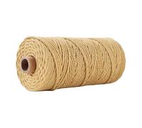 Corde en coton for macramé 3 mm 100 m for loisirs créatifs | Ficelle douce multicolore for suspension murale, cintre for plantes, attrape-rêves(18 Earth Yellow)