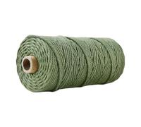 Corde en coton for macramé 3 mm 100 m for loisirs créatifs | Ficelle douce multicolore for suspension murale, cintre for plantes, attrape-rêves(27 Army Green)