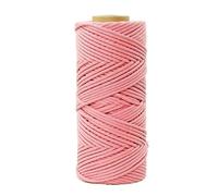 Corde en coton fourré de 100 m - Cordon en coton de 3 mm for le tissage à la main, parfait for les tapisseries et les tentures de voiture(Watermelon powder)