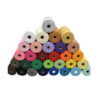 Corde en Coton macramé torsadée de 100M de Large, 3mm de Large, Corde en Coton colorée, processus for Emballage Cadeau Mural, matériel de décoration DIY (Color : 32)