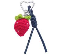 Corde En Cuir Fraise À Fraise À Fruits Trasse Truise Fruits Pendant Pour Clés Accessoires Charme Tressée Main