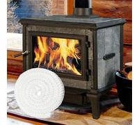 Corde en fibre de verre résistante à la chaleur pour poêle à bois, poêle à bois, cheminée, poêle à granulés et chaudière, blanc, 2,5 m de long (2,5 m x 8 mm)