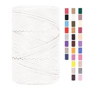 Corde en fil de 3 mm X 225 m pour le crochet - Fil de macramé - Sacs - Fil de coton - Fil de boulanger - Cordon en coton - Corde en macramé - Fil de coton - Fil de coton tressé - Fil textile - Paniers