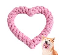 Corde en forme de cœur pour chien Jouet en forme de cœur tressé Santé des | Jouet à mâcher pour chien agressif Chiot Pet Safe Dents Tissage Santé Corde en forme de cœur