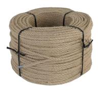Corde en jute - 3 brins - Ø 6 mm - 100 % jute, non traité, 220 m