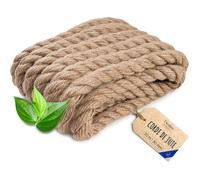 Corde en Jute - CREATIVE DECO - Torsadée Naturelle - 10 m - Épaisseur 30 mm - Multi-usage