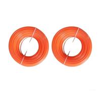 Corde en nylon pour débroussailleuse rotative utilisée dans l'aménagement paysager résidentiel et commercial léger, options de 1,6 mm et 2 mm d'épaisseur (orange de 2 mm)