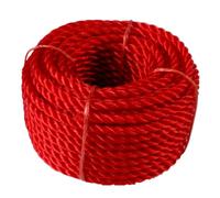 Corde en Nylon tressée torsadée, 32 à 984 Pieds, Cordon Utilitaire Rouge Tout Usage for Lignes de Quai, Artisanat,équipement de Survie, randonnée, Attache(3/16inx984ft)