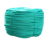 Corde en polyéthylène haute densité verte 6 mm x 20 m résistante aux intempéries et aux UV pour bâche de transport aquaculture électricien drainage