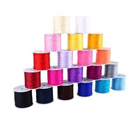 Corde en Satin de Nylon, Cordon de Queue de Rat en Satin de 0,8 Mm pour Kumihimo, Bracelets Tressés, Pendentifs, Collier, macramé, Porte-clés, Sacs à Cordon, Perles