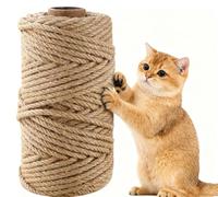 Corde en sisal HVIHWI pour griffoirs à chat, 6 mm d'épaisseur, idéale pour remplacer un griffoir, réparer un arbre à chat, projets de décoration et d'artisanat