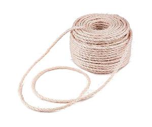 Corde en sisal naturel de 6 mm - Idéal pour l'artisanat des griffoi et des arbres à la maison, accessoires de bricolage pour le divertissement et le bien-être de votre félin