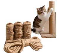 Corde en sisal naturel pour jardinage, griffoir à chat, 20 m/30 m/50 m, corde de jute pour réparation d'arbre à chat (20 mm x 30 mètres)