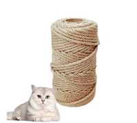Corde en sisal pour Arbre à Chat de 6 mm(50 mètres) - Corde en Chanvre Naturelle - Convient pour la décoration de Jardin - Accessoires pour Chat - Jouet à Griffes abrasives en Fibre Naturelle