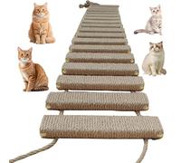 Corde en sisal pour chat - 100 cm - Échelle d'escalade et escalier pour chat - Pour mur, balcon, intérieur et extérieur - Arbre à chat de rechange avec filet d'escalade, pont suspendu pour activités