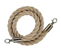 Corde en velours, barrière de corde de chanvre torsadée pour séparer la queue, barrières de corde de stanchion pour les postes d'achat, barrière de sécurité anti-rayures pour barrière de file de