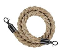 Corde en velours, barrière de corde de chanvre torsadée pour séparer la queue, barrières de corde Stanchion pour les postes d'achat, barrière de sécurité anti-rayures pour barrière de file de contrôle